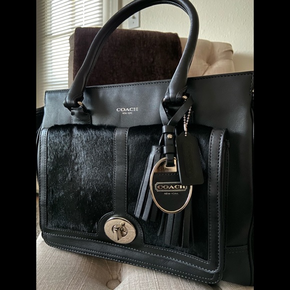 Coach Handbags - COACH calfskin/fur tote. LIMITED EDITIONNever used